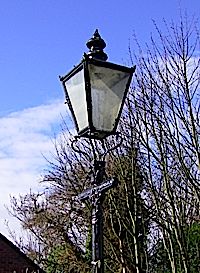 The garden even has its own lamp post